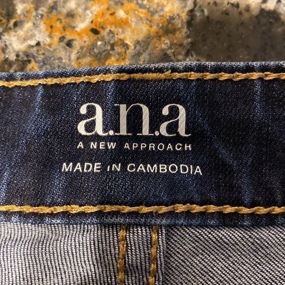 Q a.n.a solid blue stretch skinny plus size denim jeggings jeans 👖 size 18 - Picture 5 of 7